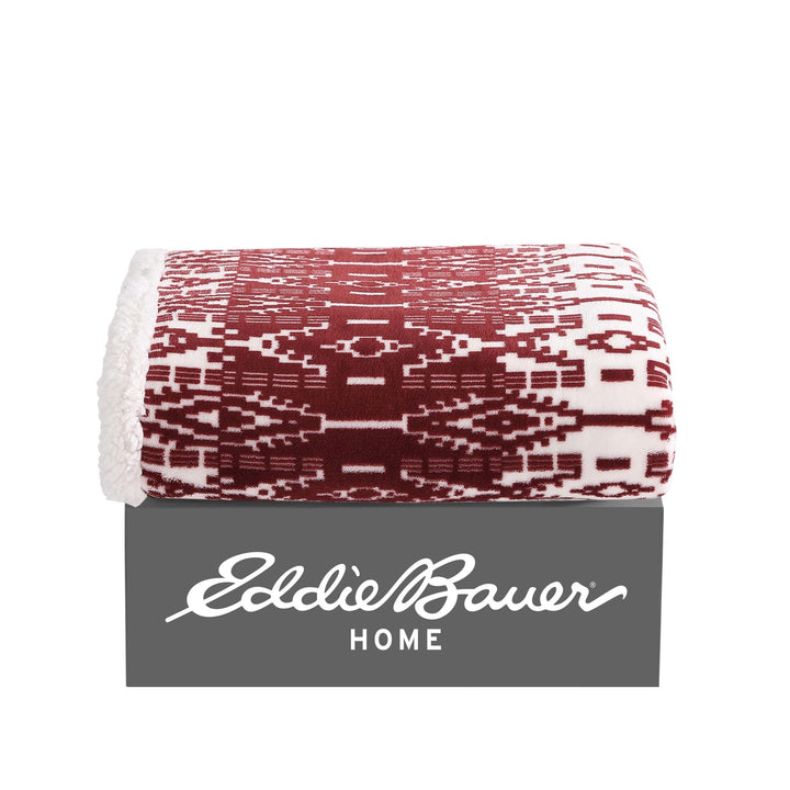 Eddie Bauer - Throw Blanket, Super Soft Reversible Sherpa Fleece Bedding, Ideal Christmas & White Elephant Gifts, Cozy Plaid Throw Blankets for Couch (Elk Stance Grey, Throw) Elk Stance Grey/White Animal