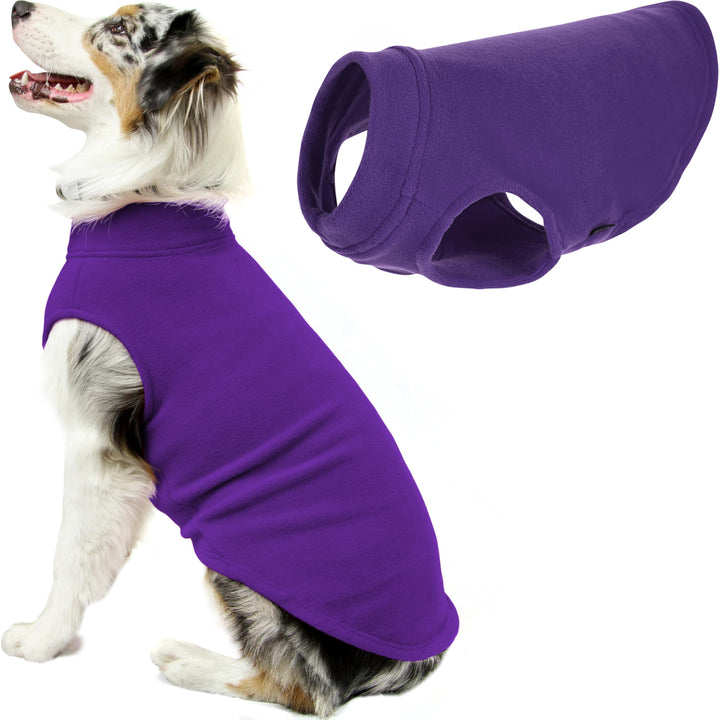 Gooby Stretch Fleece Vest Dog Sweater - Violet, 6X-Large - Warm Pullover Fleece Dog Jacket - Winter Dog Clothes for Small Dogs Boy or Girl - Dog Sweaters for Small Dogs to Dog Sweaters for Large Dogs