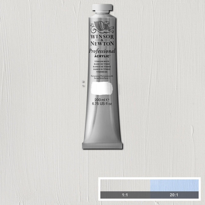 Winsor & Newton Professional Acrylic Paint, 200ml (6.75-oz) Tube, Titanium White 6.75-oz Tube