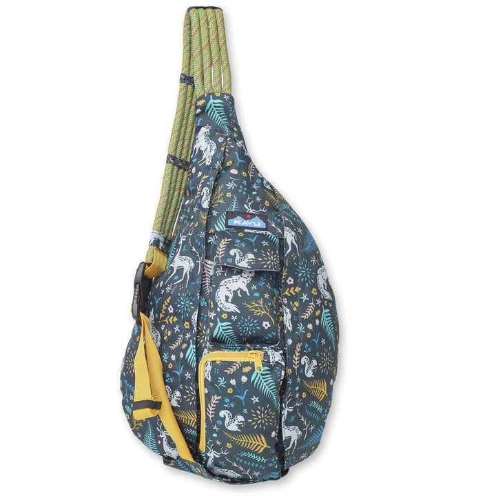 KAVU Original Rope Sling Bag Polyester Crossbody Backpack - Carbon Tribal One Size