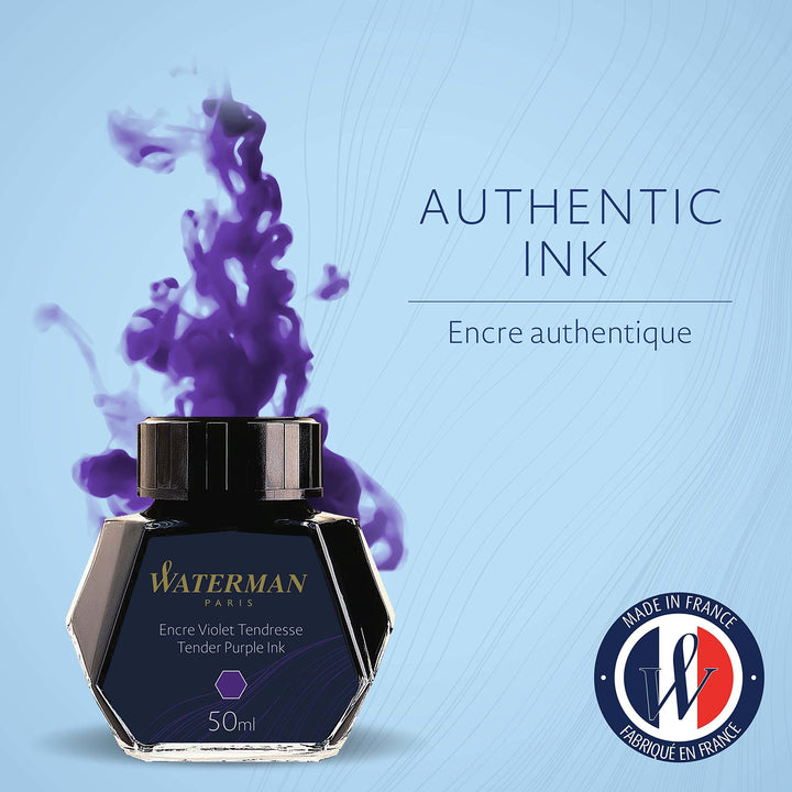 Waterman Fountain Pen Ink, Tender Purple, 50ml Bottle, 1.69 Fl Oz (Pack of 1)