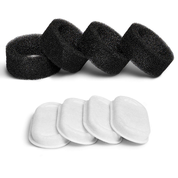 4/8 Pack Replacement Filters for Stainless Steel Cat Water Fountain 67oz/2L and 101oz/3L, Adjustable Water Flow Pet Fountain, Super Quiet Dog Water Dispenser
