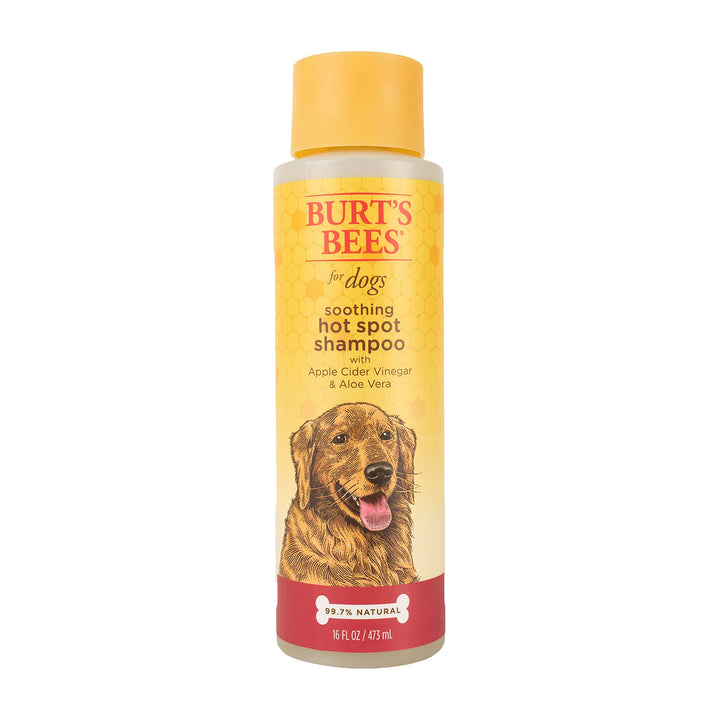 Burt's Bees for Pets Natural Hot Spot Shampoo with Apple Cider Vinegar & Aloe Vera | Soothing & Relieving Hot Spot Remedy for Dog | Cruelty Free, Sulfate & Paraben Free, pH Balanced for Dogs | 16 Oz 16 Fl Oz (Pack of 1)