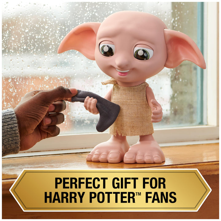 Wizarding World Harry Potter, Interactive Magical Dobby Elf Doll with Sock, over 30 Sounds & Phrases, 8.5-inch, Easter Basket Stuffers for Ages 6+