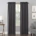 Sun Zero Easton Energy Saving Blackout Rod Pocket Curtain Panel, 40" x 63", Charcoal Gray 40" x 63"