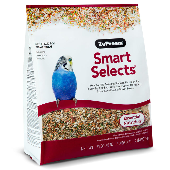 ZuPreem Pure Fun Bird Food, Parakeet, Budgie, Parrotlet, Dove, Seed and Pellet Blend for Small Birds, Food Mixer Topper, Enriching Variety, Made in USA, Bird Seed, Parakeet Food, Budgie Food (S, 2 lb) Pure Fun Seed & Pellet Blend 2 Pound (Pack of 1)