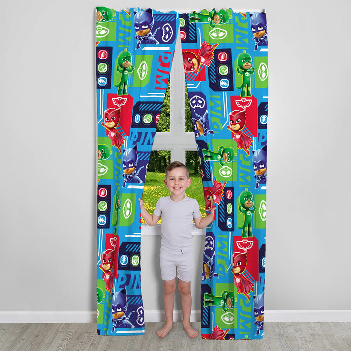 Franco Kids Room Window Curtains Drapes Set, 82 in x 84 in, PJ Masks