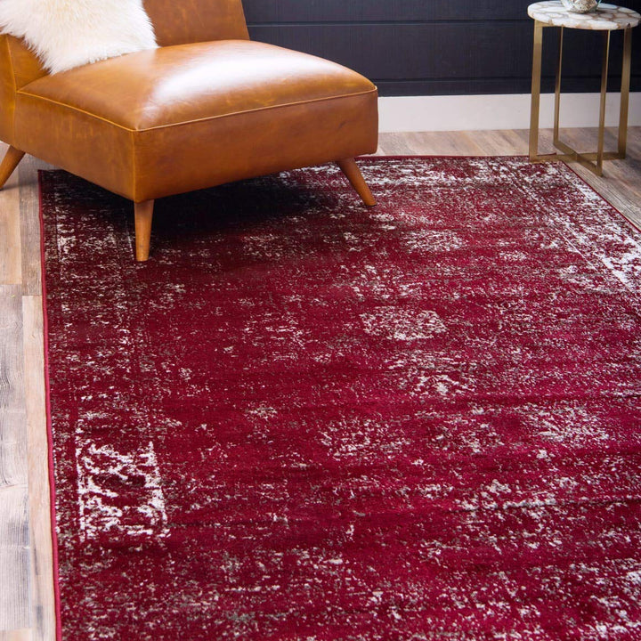 Unique Loom Sofia Collection Area Rug - Casino (2' 2" x 3' 1" Rectangle, Burgundy/ Gray)