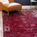 Unique Loom Sofia Collection Area Rug - Casino (2' 2" x 3' 1" Rectangle, Burgundy/ Gray)