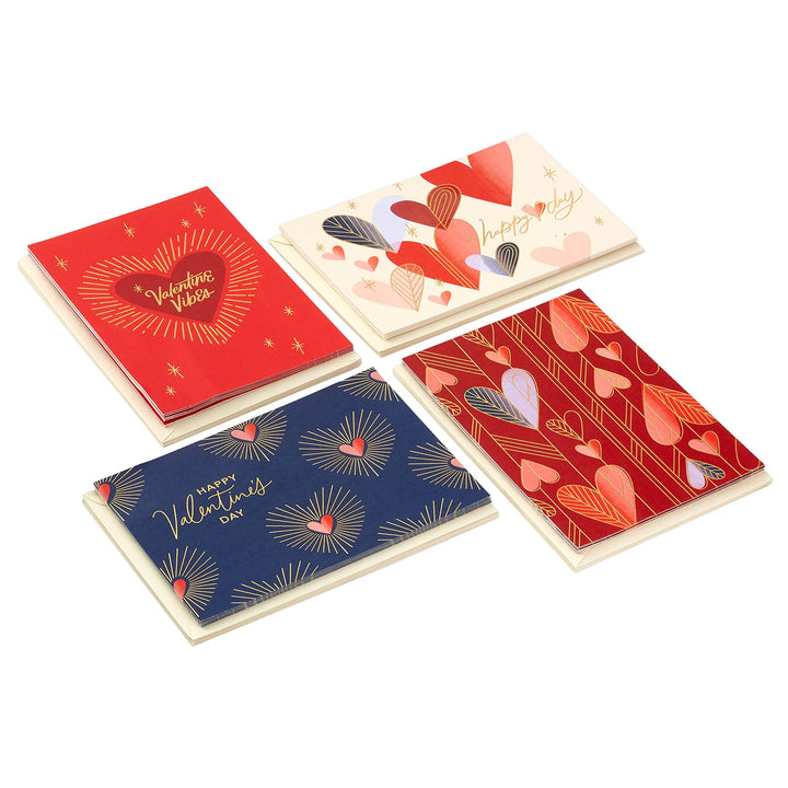 Hallmark Valentines Day Cards Assortment, 24 Cards and Envelopes (Heart Deco) Valentine Heart Deco Card Assortment