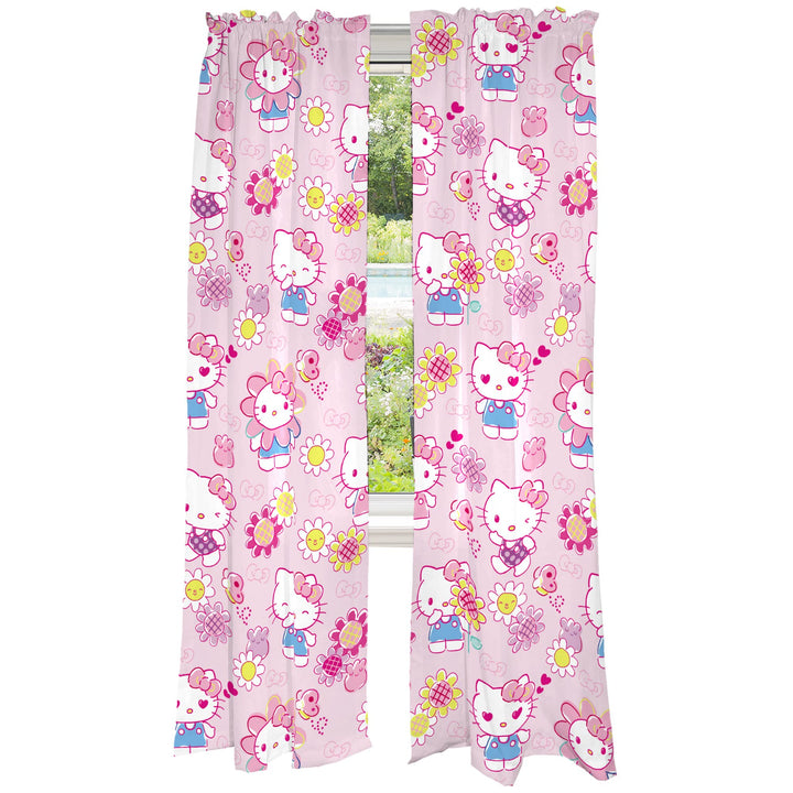 Franco Kids Room Window Curtains Drapes Set, 82 in x 84 in, Hello Kitty