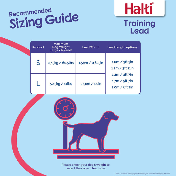 HALTI Training Leash - Multifunctional Double-Ended Dog Leash, Ideal for Anti-Pulling Dog Training. Lightweight & Durable. Suitable for Medium to Large Dogs & Puppies (Size Large, Desert Sand, 2m)