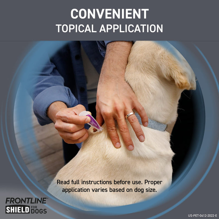 FRONTLINE Shield Flea & Tick Treatment for Medium Dogs 21-40 lbs., Count of 3