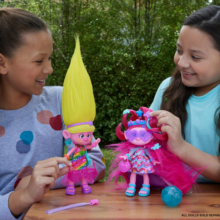 Mattel DreamWorks Trolls Band Together Fashion Doll & 10+ Accessories, Hairsational Reveals Viva with Transforming Hair Piece