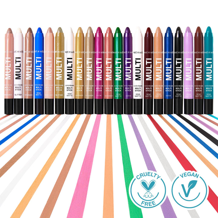 wet n wild Color Icon Cream Eyeliner Eyeshadow Multi-Stick, Moisturizing, Nourishing Velvety Cream-to-Powder Buildable & Blendable Formula, Cruelty-Free & Vegan - Not So Calm Waters