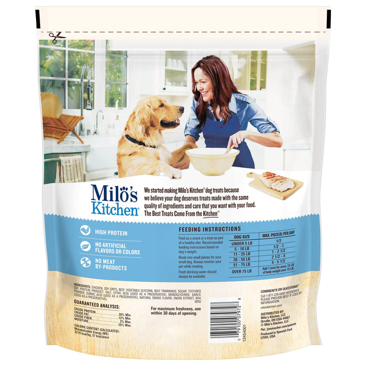 Milo's Kitchen Homestyle Dog Treats, Beef Sausage Slices, 10 Ounce, High Protein, No Artificial Flavors 10 Ounce (Pack of 1)