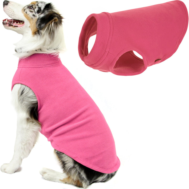 Gooby Stretch Fleece Vest Dog Sweater - Pink, 4X-Large - Warm Pullover Fleece Dog Jacket - Winter Dog Clothes for Small Dogs Boy or Girl - Dog Sweaters for Small Dogs to Dog Sweaters for Large Dogs 4X-Large Length (22.5")