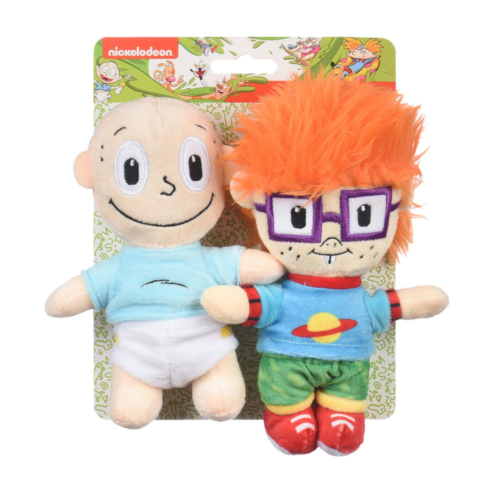 Nickelodeon for Pets Rugrats Tommy and Chuckie Figure Plush Figure Dog Toys - 6 Inch Baby Nickelodeon Toys - 2 Rugrats Toys for Dogs from Nickelodeon 90s - Nickelodeon Small Plush Toys for Dogs Chuckie and Tommy Plush