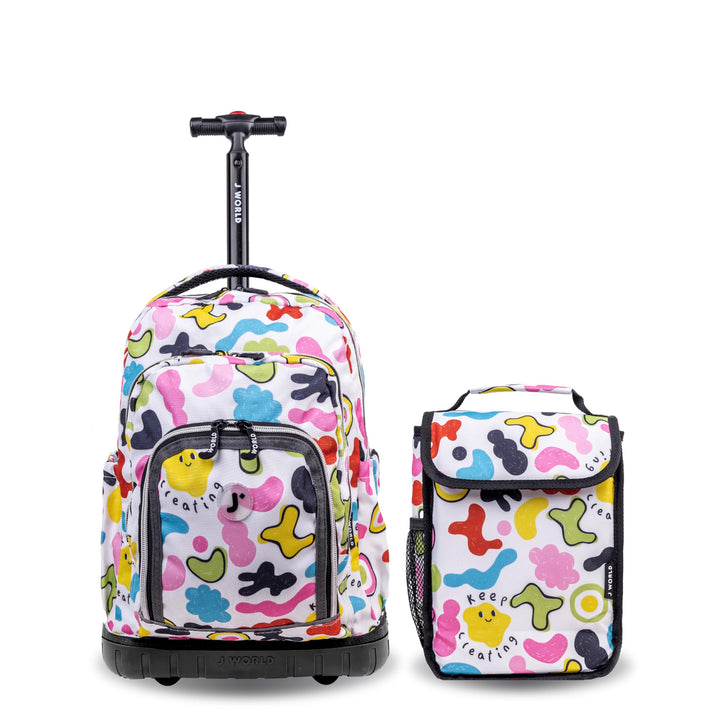 J World New York Lollipop Kids Rolling Backpack & Lunch Bag Set, Kiddo, One Size