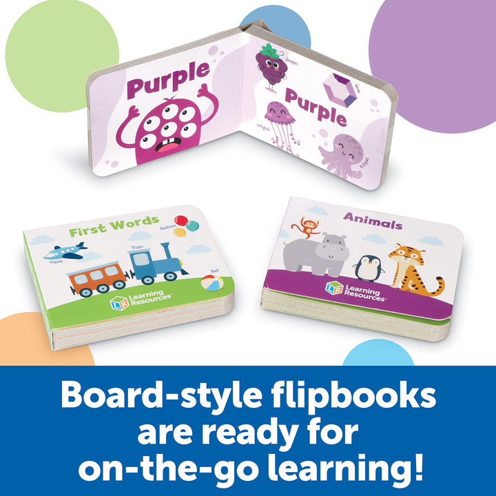 Learning Resources Skill Builders! Toddler Flipbook Library, 3 Pieces, Ages 2+, Educational Toys, Alphabet Learning, Toddler Learning Books, Toddler Activity Book,Back to School