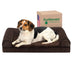 Furhaven Orthopedic Dog Bed for Medium/Small Dogs w/ Removable Bolsters & Washable Cover, For Dogs Up to 35 lbs - Sherpa & Chenille Sofa - Coffee, Medium Orthopedic Foam 30.0"L x 20.0"W x 6.3"Th (Sherpa & Chenille) Coffee