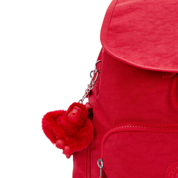 Kipling Women's City Pack Backpack, All-Day Versatile Daypack Red Rouge