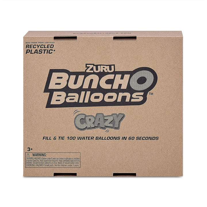 ZURU BUNCH O BALLOONS - 350 Rapid-Fill Crazy Color Water Balloons (10 Pack) Exclusive