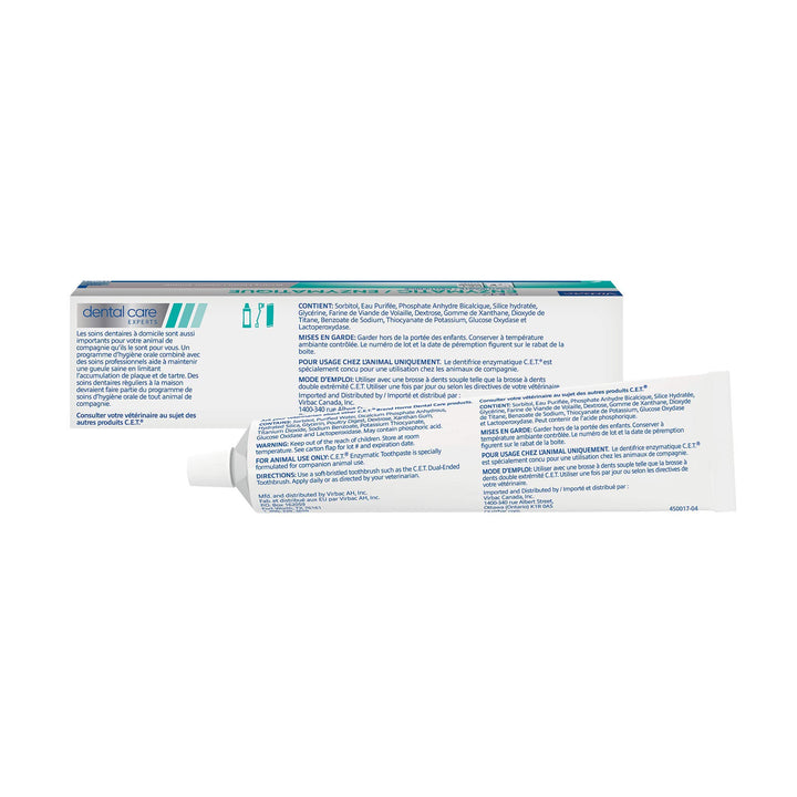 Virbac CET Enzymatic Toothpaste| Eliminates Bad Breath by Removing Plaque & Tartar Buildup | Best Pet Dental Care Toothpaste | Poultry Flavor, 2.5 oz tube