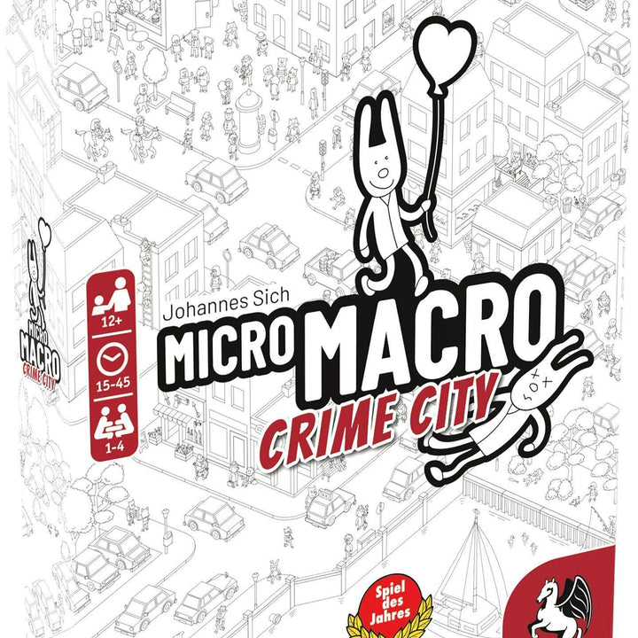 MicroMacro: Crime City - Board Game by Pegasus Spiele 1-4 Players  15-45 Minutes of Gameplay  for Family Game Night  Kids and Adults Ages 12+ - English Version