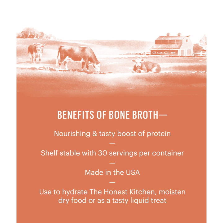 The Honest Kitchen Daily Boosters: Instant Beef Bone Broth with Turmeric for Dogs, 3.5g Sachets, Pack of 12 0.12 Ounce (Pack of 12)