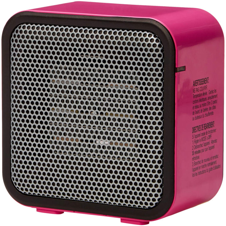 Basics 500-Watt Ceramic Small Space Personal Mini Heater - Pink