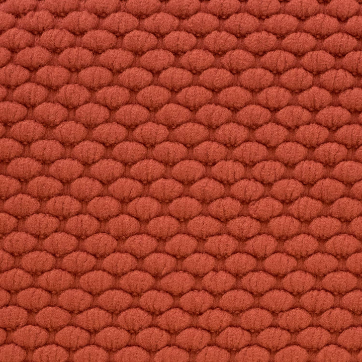 Sweet Home Collection Chair Cushion Memory Foam Pads Honeycomb Pattern Slip Non Skid Rubber Back Rounded Square 16" x 16" Seat Cover, 2 Pack, Rust