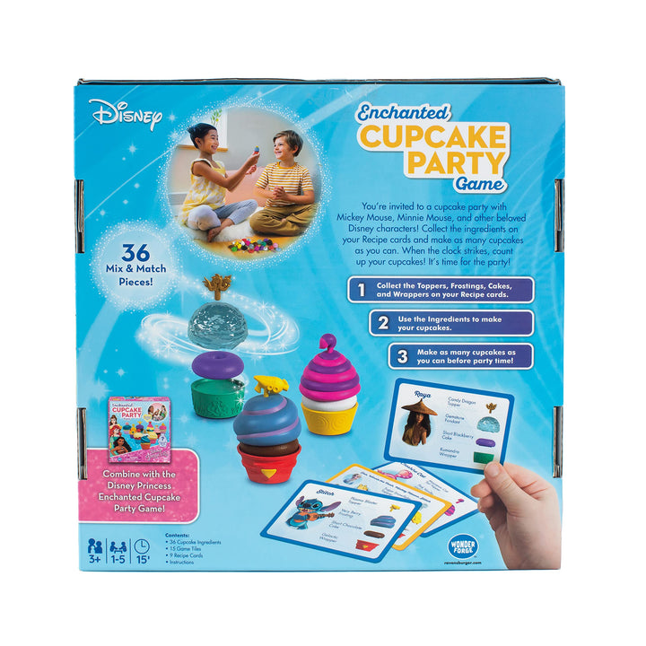 Wonder Forge Disney Enchanted Cupcake Party Game - Engaging Matching Game for Kids Ages 3 & Up | Featuring Beloved Disney Characters | Great for Skill Development | Ideal Birthday Disney Cupcake Party