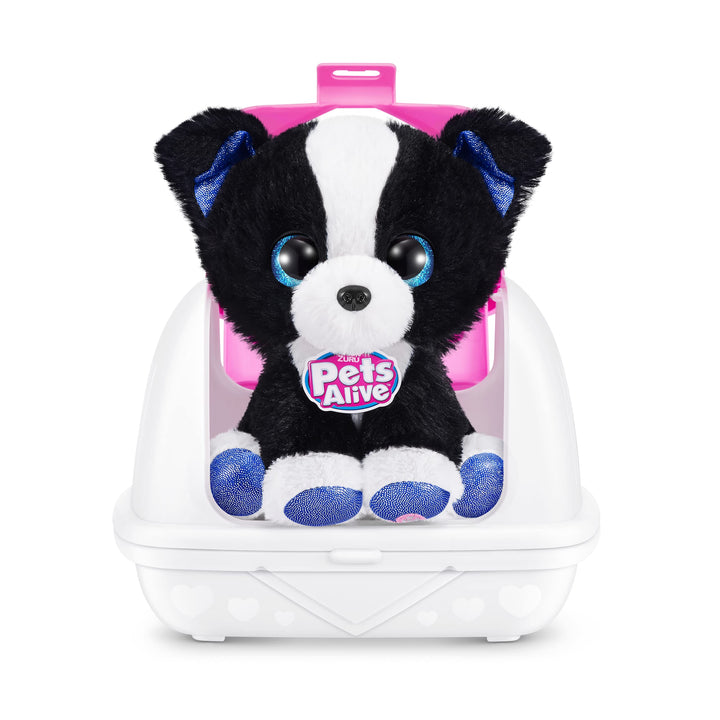 ZURU Surprise Puppy Plush - Border Collie Puppy with Electronic Speak and Repeat