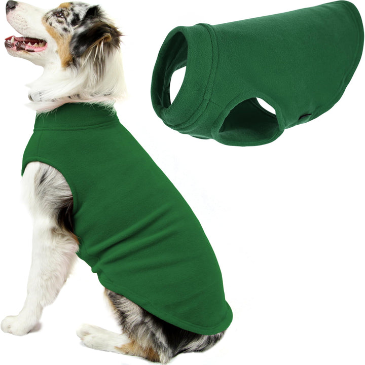 Gooby Stretch Fleece Vest Dog Sweater - Forest Green, 4X-Large - Warm Pullover Fleece Dog Jacket - Winter Dog Clothes for Small Dogs Boy - Dog Sweaters for Small Dogs to Dog Sweaters for Large Dogs 4X-Large Length (22.5")