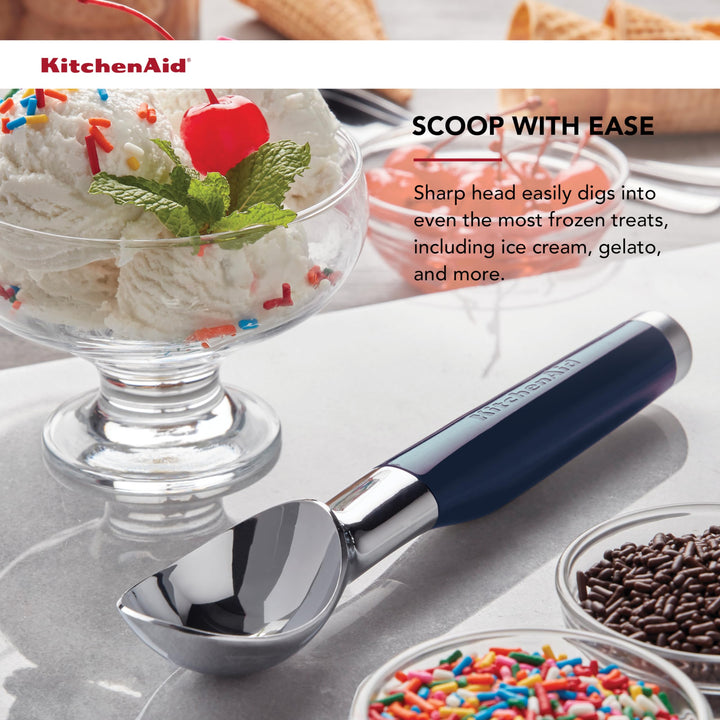 KitchenAid Classic Ice Cream Scoop, 8.45 Inch, Ink Blue