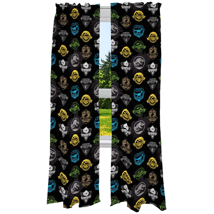 Franco Kids Room Window Curtains Drapes Set, 82 in x 84 in, Jurassic World