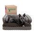 Furhaven Memory Foam Dog Bed for Small Dogs w/ Removable Bolsters & Washable Cover, For Dogs Up to 20 lbs - Plush & Woven Decor Comfy Couch Sofa - Diamond Brown, Small 20.0"L x 15.0"W x 6.3"Th (Comfy Couch - Plush & Decor) Diamond Brown