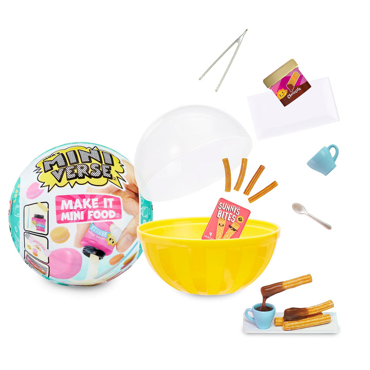 MGA's Miniverse Make It Mini Food Cafe Series 2 Mini Collectibles (2 Pack), Mystery Blind Packaging, DIY, Resin Play, Replica Food, NOT Edible, Collectors, 8+