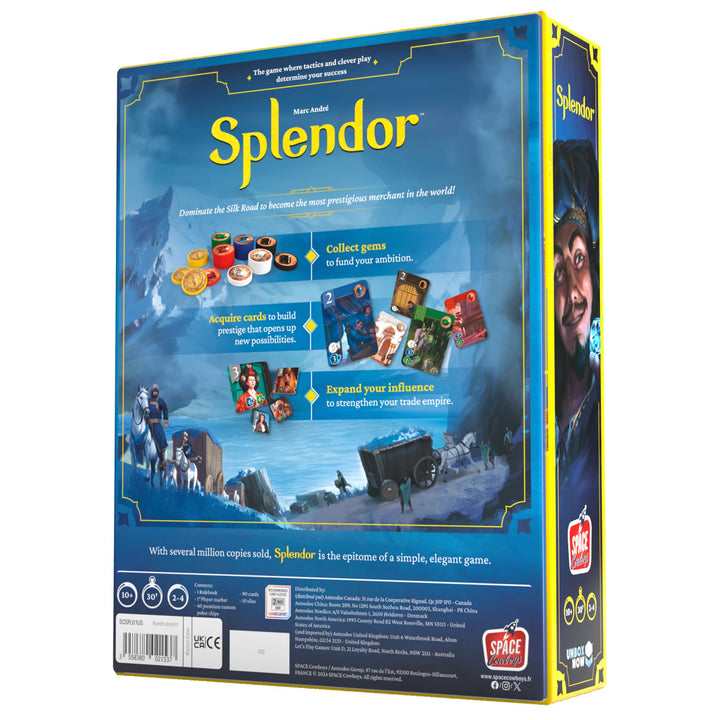 Splendor Board Game (Packaging May Vary) - Master the Art of Wealth and Prestige! - Engaging Gem Minding Strategy Game for Kids & Adults, Ages 10+, 2-4 Players, 30 Min Playtime, Made by Space Cowboys Splendor