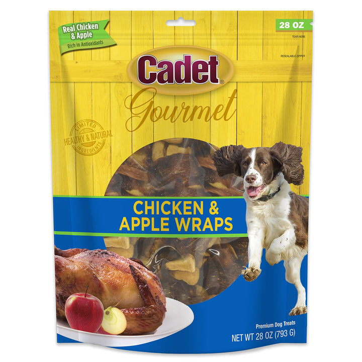 Cadet Gourmet Chicken & Apple Wrapped Dog Treats Wraps Chicken & Apple 28 oz. Chicken & Apple Wraps 28 Ounce (Pack of 1)