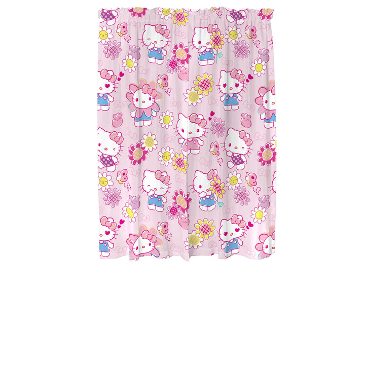 Franco Kids Room Window Curtains Drapes Set, 82 in x 63 in, Hello Kitty