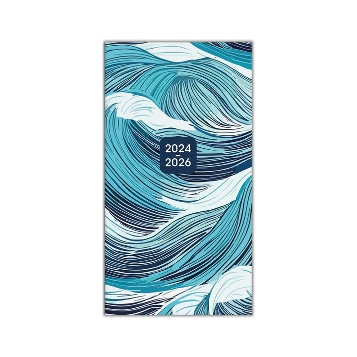 2025 Pocket Planner: Two-Year-Plus Monthly Pocket Calendar Planner (29-Month): August 2024 - December 2026, 6.5" x 3.5" - Ocean Swell