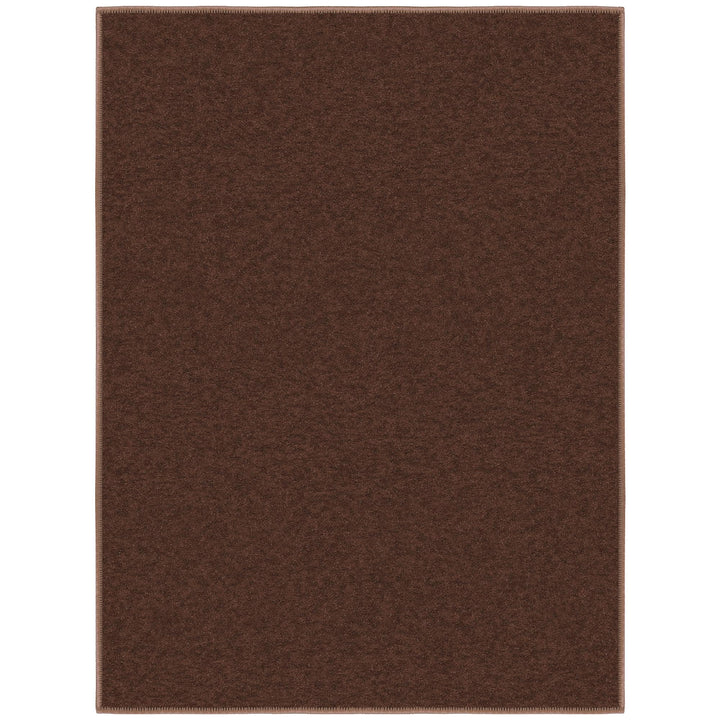 Machine Washable Modern Solid Design Non-Slip Rubberback 2x3 Traditional Area Rug for Entryway, Bedroom, Kitchen, Bathroom, 2'3" x 3', Brown Solid Brown Entryway - 2'3" x 3'