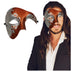 Masquerade Mask For Men Phantom Of The Opera Mask Prom Mardi Gras Haloween Venetian Half Face Mask Copper/Silver One Size