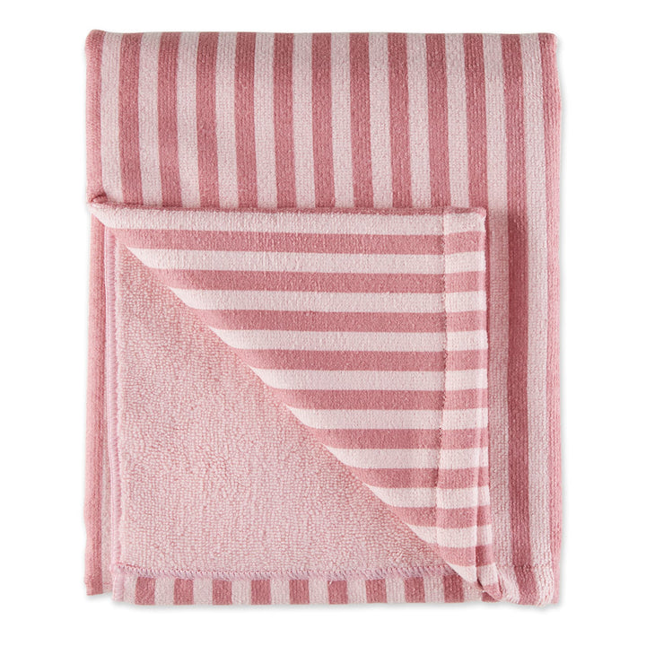 Bone Dry Pet Grooming Towel Collection Absorbent Microfiber X-Large, 41x23.5", Striped Rose 41x23.5"