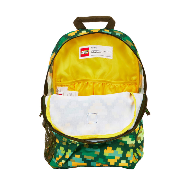 LEGO ICONIC PRINTS BACKPACK - CAMO BRICK HEARTS One Size Green