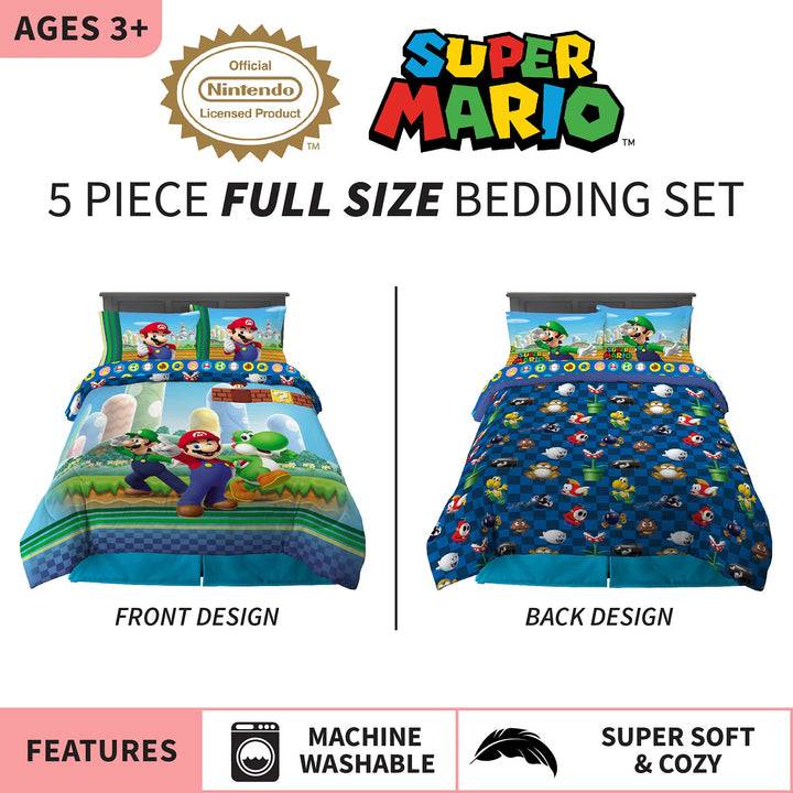 Franco Kids Bedding Super Soft Comforter and Sheet Set, 5 Piece Full Size, Blues Clues 1