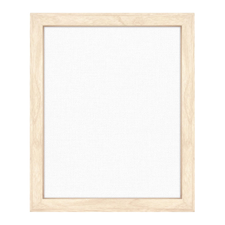 MCS Floating Frame with Canvas Included, Art Frames for Canvas Paintings with Adhesive Fasteners and Hanging Hardware, Walnut Woodgrain, 18 x 24 Inch 18x24