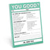 1-Count Knock Knock You Good? Nifty Note Pad, Supportive Check-in Memo Notepad, 4 x 5.25-inches You Good?